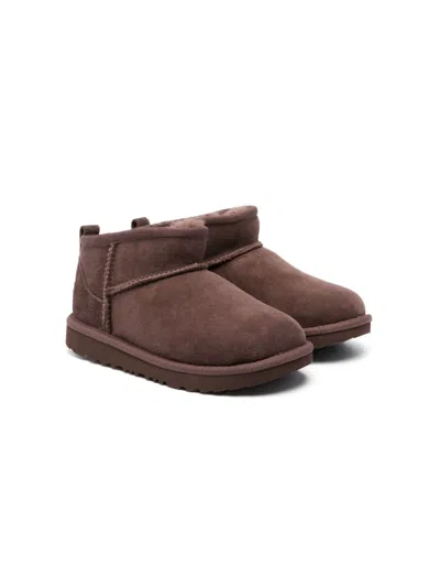 Ugg Kids' Burnt Cedar Classic Ultra Mini Boots In Brown