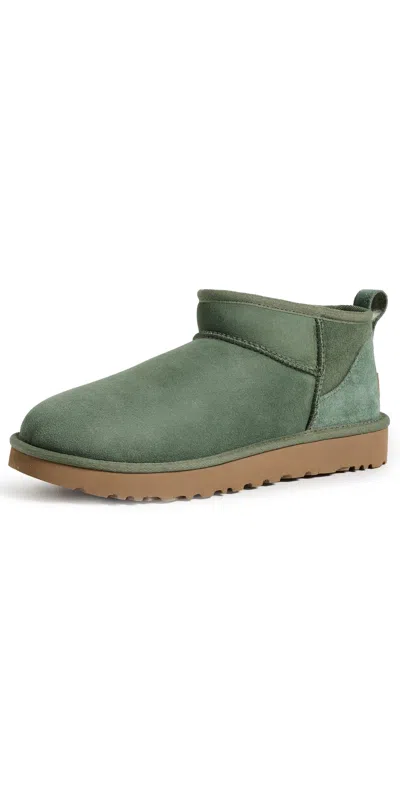 Ugg Classic Ultra Mini Boots Deep Shade In Green