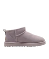 Ugg Classic Ultra Mini Sheepskin Boots In Gray