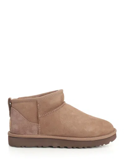 Ugg Classic Ultra Mini Boots Grey In Brown