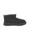 Ugg Boys Black Kids Classic Mini Ii Suede And Shearling Ankle Boots 6-10 Years In Black