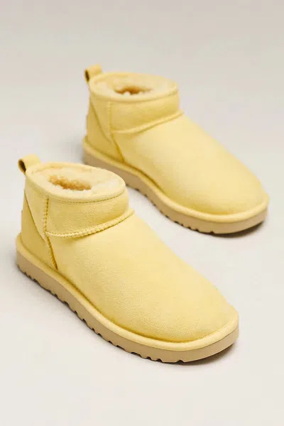 Ugg Classic Ultra Mini Boots In Yellow