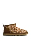 Ugg Stivaletto Donna Classic Ultra Mini Felicity Leopard Jasmine In Brown