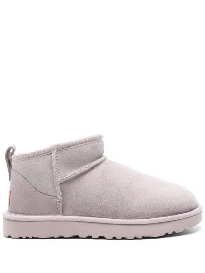 Ugg Classic Ultra Mini Sheepskin Boots In Blue