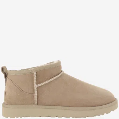 Ugg Classic Ultra Mini Suede Boots For Woman In Neutral