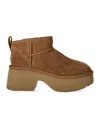Ugg Classic Ultra Mini New Heights Chestnut Boot In Brown