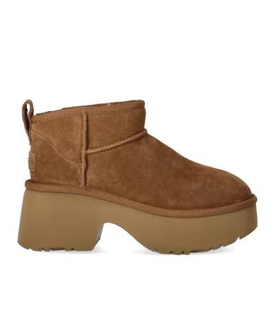Ugg Classic Ultra Mini New Heights Chestnut Boot In Brown