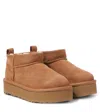 Ugg Brown Classic Ultra Mini Platform Boots In Chestnut