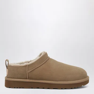 Ugg Classic Ultra Mini Dark Grey Sheepskin Boots In Multi