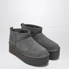 Ugg Classic Ultra Mini Grey Boot With Platform In Gray