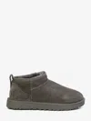 Ugg Classic Ultra Mini Suede Ankle Boots In Gray