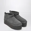 Ugg Classic Ultra Mini Grey Boot With Platform In Multi
