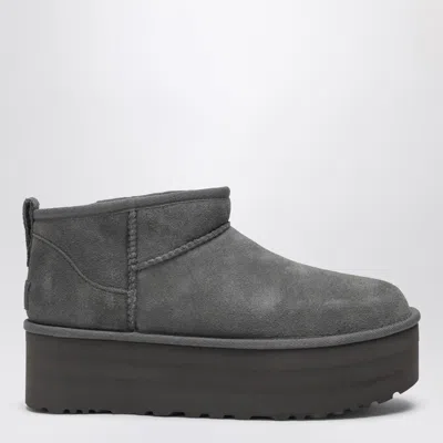 Ugg Classic Ultra Mini Grey Boot With Platform In Gray