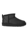 Ugg Stivali Classici Ultra Mini In Pelle In Black