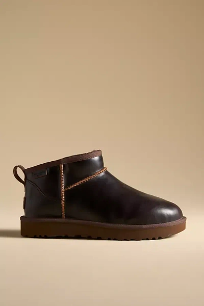 UGG CLASSIC ULTRA MINI LEATHER BOOTS