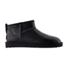 Ugg Classic Ultra Mini Lthr Regen Ankle Boots In Black