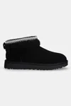 Ugg "classic Ultra Mini Maxi Curly" Ankle Boots In Black