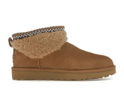 Pre-owned Ugg Classic Ultra Mini Maxi Curly Boot (women's) Sneakers In Chestnut