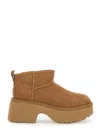 Ugg Brown 'ultra Mini New Heights' Boots In Beige