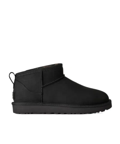 Ugg Classic Ultra Mini Ankle Boots In Black