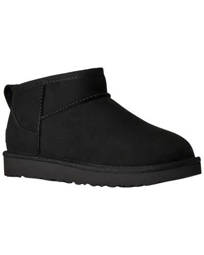 Ugg Classic Ultra Mini Nubuck Boot In Dark Chestnut