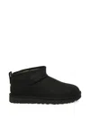 Ugg Classic Ultra Mini Suede Boots For Woman In Black