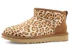 Ugg Stivaletto Donna Classic Ultra Mini Felicity Leopard Jasmine In Brown