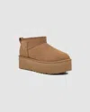 Ugg Classic Ultra Mini 1135092-che Womens 5 Chestnut Suede Platform Boot Gbnc453 In Brown