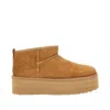 Ugg Classic Ultra Mini 1135092-che Womens 5 Chestnut Suede Platform Boot Gbnc453 In Brown