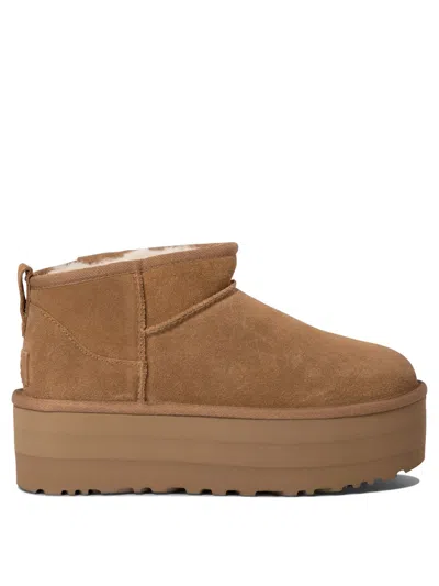 UGG UGG "CLASSIC ULTRA MINI PLATFORM" ANKLE BOOTS
