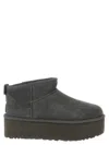 Ugg Classic Ultra Mini Platform "eve Blue" Boots In Gray