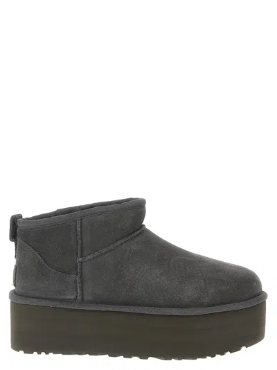 Ugg 'classic Ultra Mini Platform' Ankle Boots In Gray