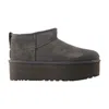 Ugg Classic Ultra Mini Platform Ankle Boots In Gray