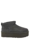 Ugg Classic Ultra Mini Platform Ankle Boots In Gray