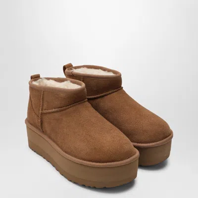 Ugg Classic Ultra Mini Platform Ankle Boots In Chestnut