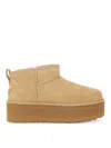 Ugg Classic Ultra Mini 1135092-san Platform Boots Women Sand Suede Comfort Ankle In Beige