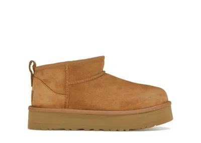 Pre-owned Ugg Classic Ultra Mini Platform Boot (kids) Sneakers In Chestnut