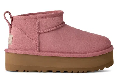 Pre-owned Ugg Classic Ultra Mini Platform Boot (kids) Sneakers In Pink Dawn