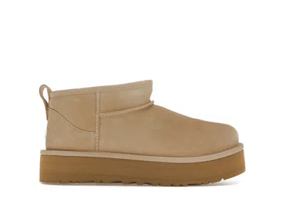 Pre-owned Ugg Classic Ultra Mini Platform Boot (kids) Sneakers In Sand