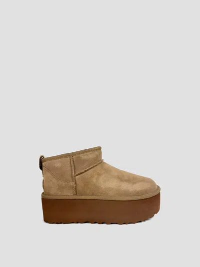 Ugg Classic Ultra Mini Platform Boot In Light Bronze