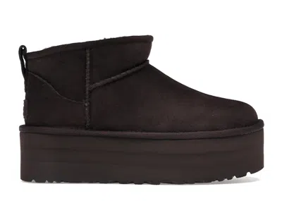 Pre-owned Ugg Classic Ultra Mini Platform Boot (women's) Sneakers In Burnt Cedar