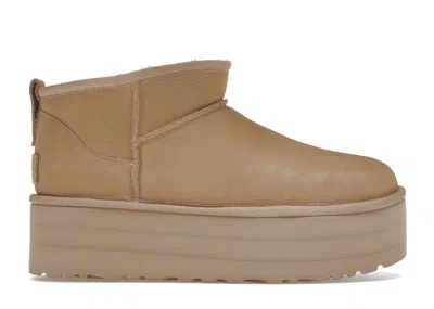 Pre-owned Ugg Classic Ultra Mini Platform Boot (women's) Sneakers In Driftwood