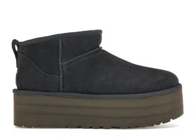 Pre-owned Ugg Classic Ultra Mini Platform Boot (women's) Sneakers In Eve Blue