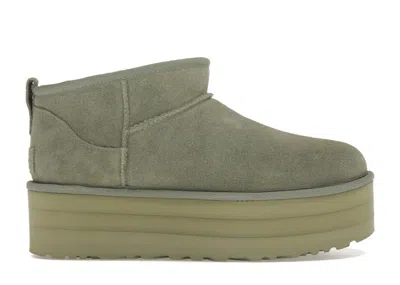 Pre-owned Ugg Classic Ultra Mini Platform Boot (women's) Sneakers In Shaded Clover