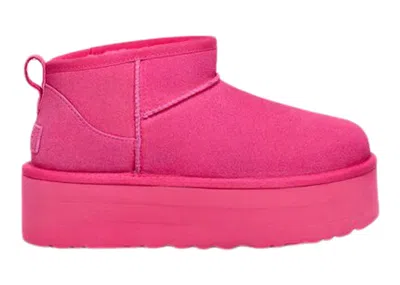 Pre-owned Ugg Classic Ultra Mini Platform Boot (women's) Sneakers In Taffy Pink