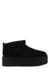 Ugg Ultramini Black Boots With Platform In Suede Woman In Black