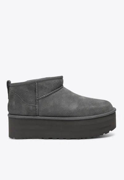 Ugg Classic Ultra Mini Platform Boots In Gray