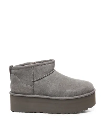 Ugg Classic Ultra Mini Platform Boots In Gray