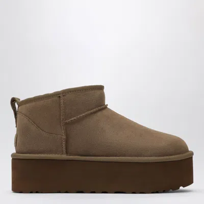 Ugg Classic Ultra Mini Platform Boots In Light Bronze In Multi