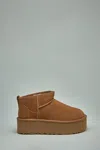 Ugg Classic Ultra Mini Suede Ankle Boot Burnt Cedar In Brown
